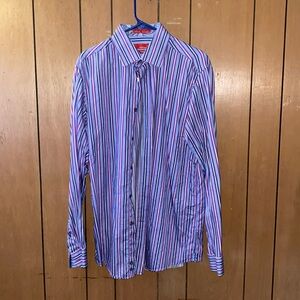 RED Saks Fith Ave Trim Fit Button up